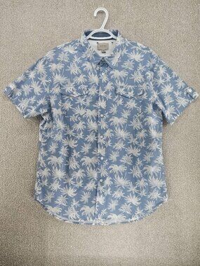 Jachs New York Men's Button Down Hawaiian Floral Resort Shirt